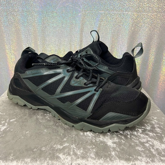 Merrell runners shoes black blue grey hiking outdoors performance footwear main image 4